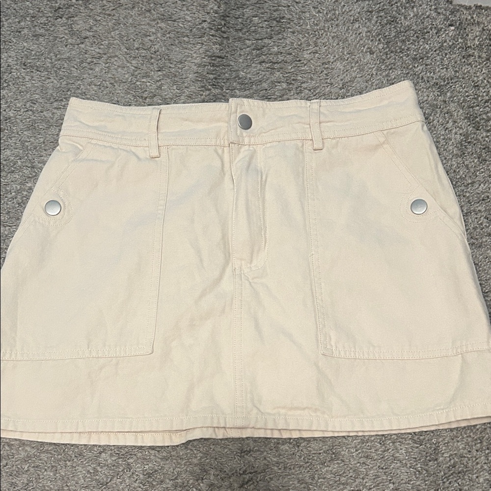 PacSun Cream Mini Skirt